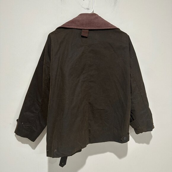 Free People We The Free Cori Waxed Jacket Olive Sz XS - Picture 4 of 10